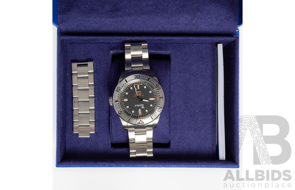 Squale 40mm 1545 Series Dive Watch, Model 1545SSBK.AC