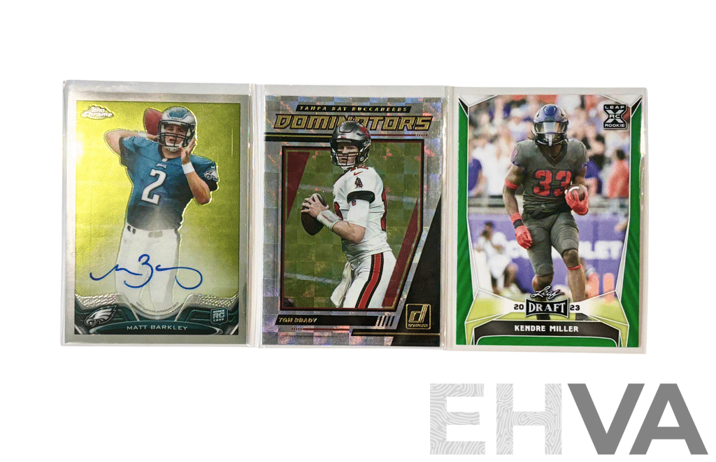 Football Card Trio Ft. Tom Brady, Matt Barkley Auto, Kendre Miller Rookie