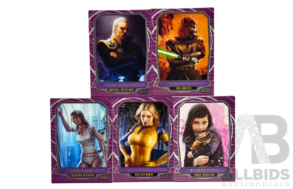 2013 Topps Star Wars Galactic Files Series 2 - 5 Card Set