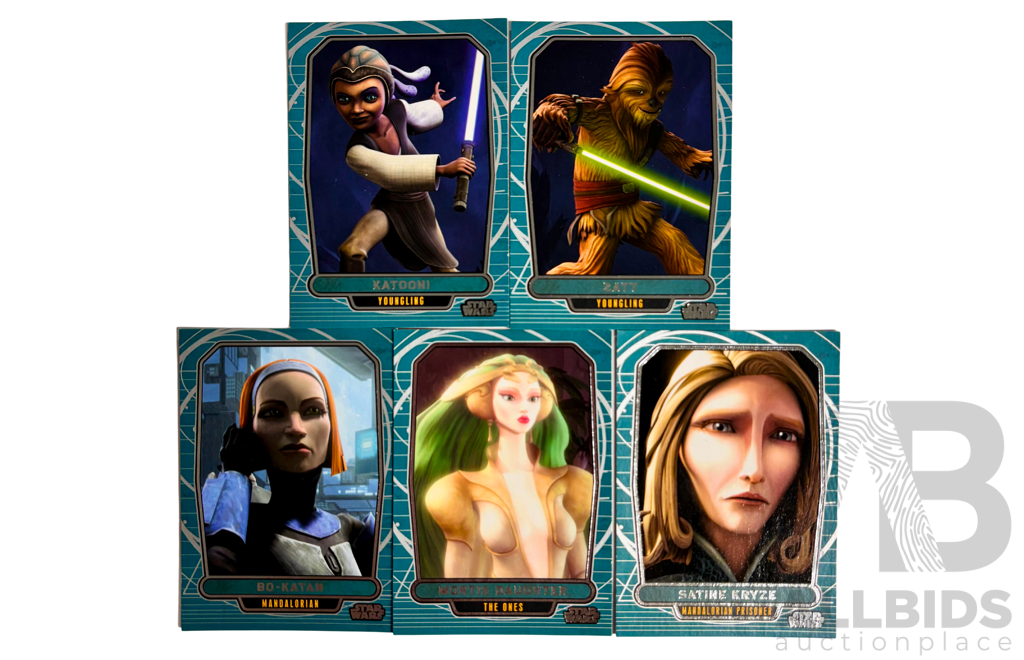 2013 Topps Star Wars Galactic Files Series 2 - 5 Card Set