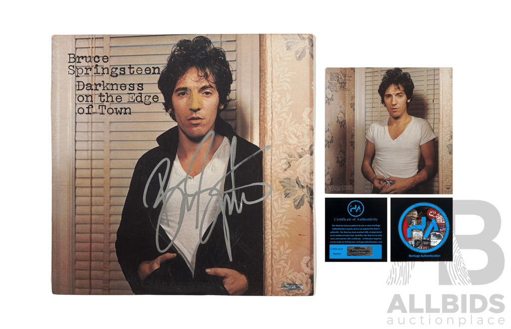 1978 Bruce Springsteen Signed Darkness On The Edge Of Town Lap (Heritage Authentication)