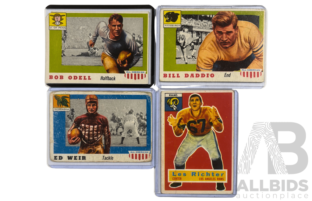 Vintage Football Cards (Lot Of 4 - 1955 Topps All-American & More)