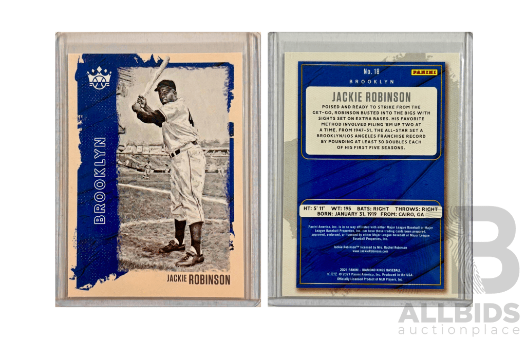 Jackie Robinson Brooklyn Dodgers Panini Diamond Kings Card