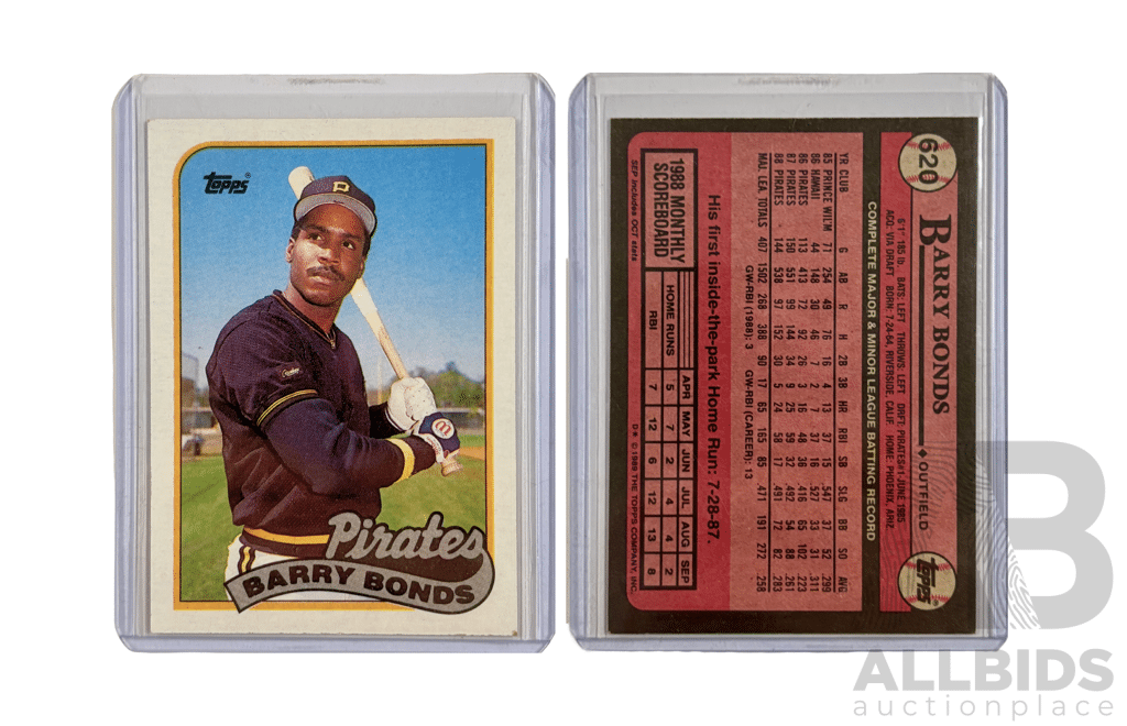 Barry Bonds 1988 Topps Card 620  Pittsburgh Pirates