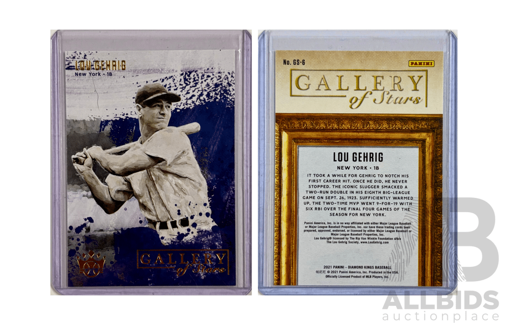 Lou Gehrig Panini Gallery Of Stars Card