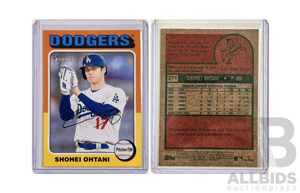 Shohei Ohtani 2024 Topps Heritage Dodgers Card