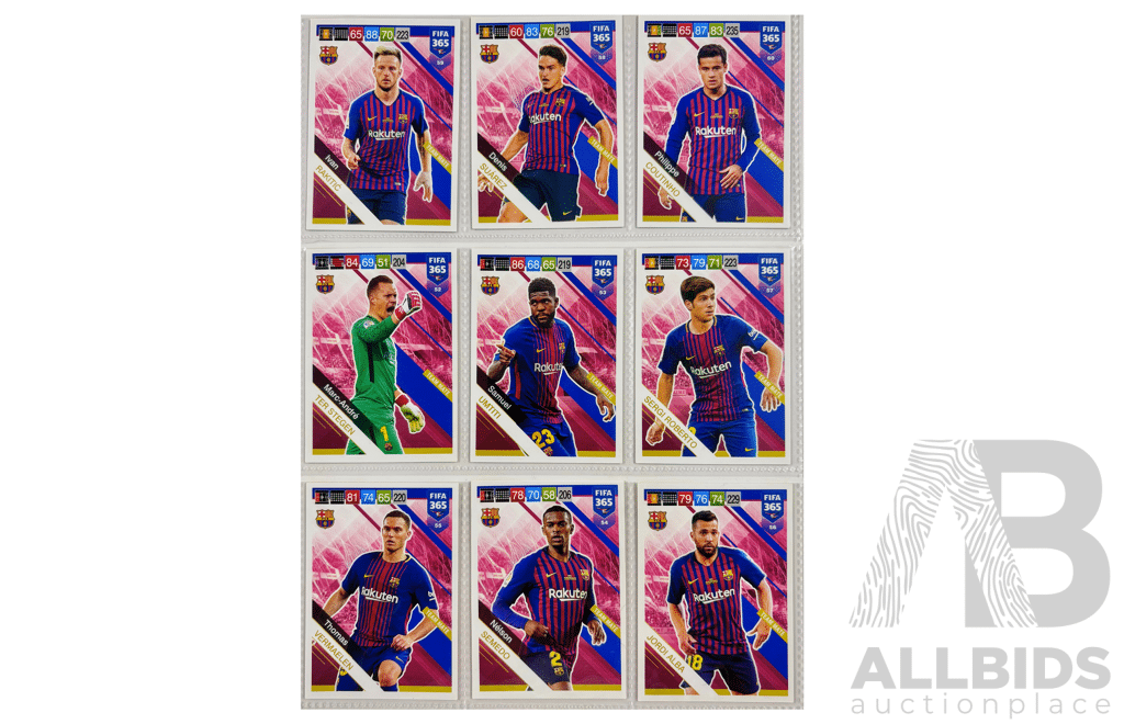 Fc Barcelona FIFA 365 Player Card Collection (9 Cards)