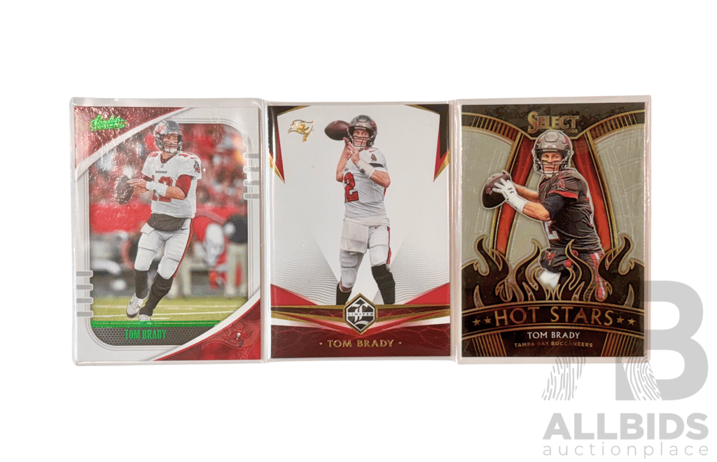 Tom Brady Tampa Bay Buccaneers Football Card Trio