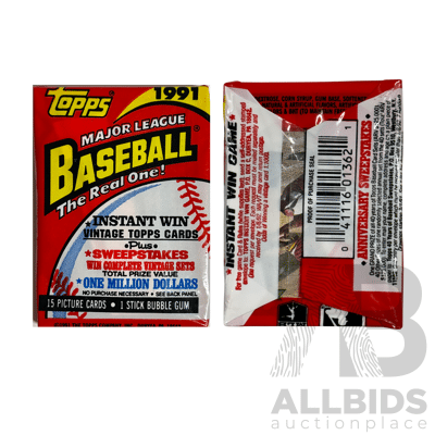 1991 Topps Baseball Unopened Wax Pack