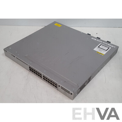 Cisco (WS-C3850-24P) Catalyst 3850-24-PoE+ 24-Port Gigabit Switch