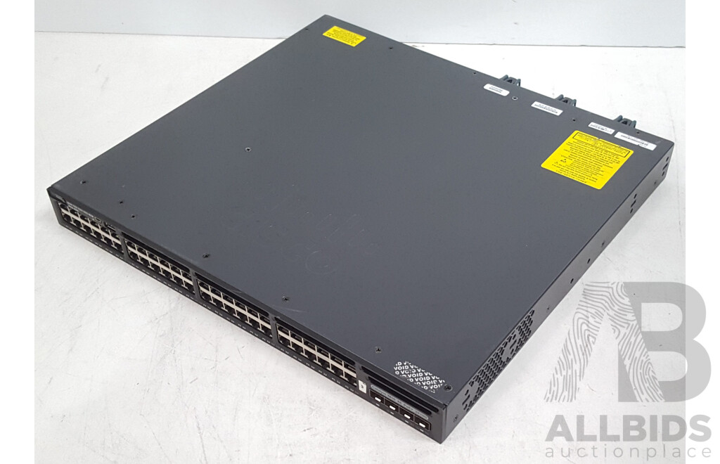 Cisco (WS-C3650-48PD-S) Catalyst 3650 2X10G 48-Port PoE+ Gigabit Ethernet Switch