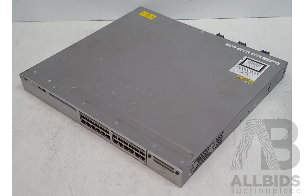 Cisco (WS-C3850-24U-L) Catalyst 3850 24 UPOE 24-Port Gigabit Ethernet Switch