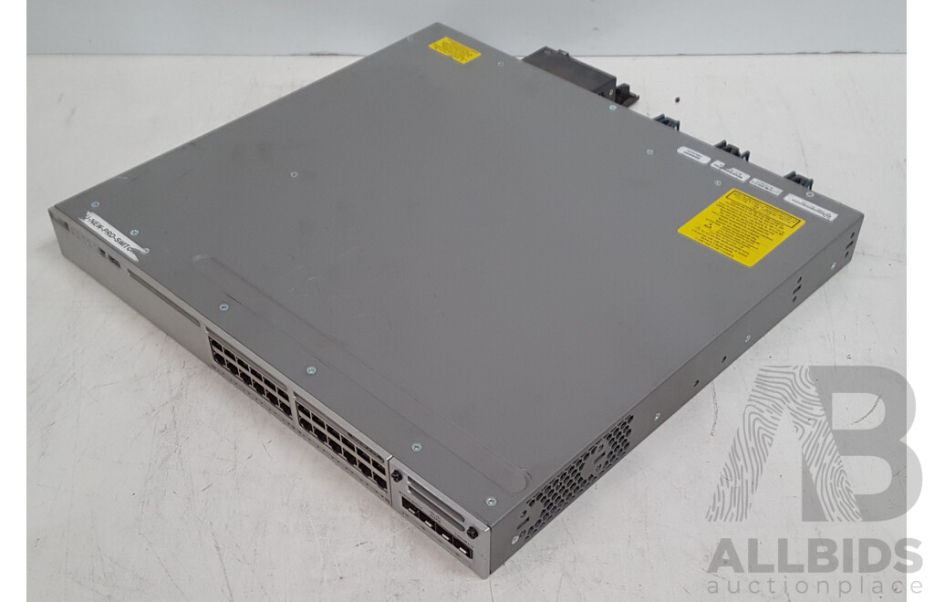 Cisco (WS-C3850-24U-L) Catalyst 3850 24 UPOE 24-Port Gigabit Ethernet Switch