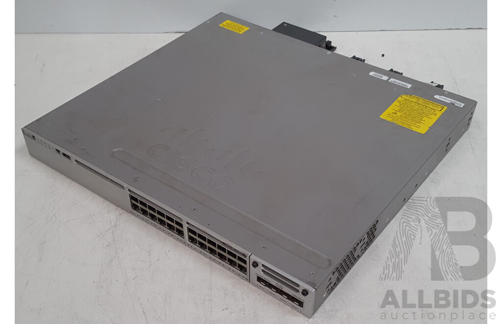 Cisco (WS-C3850-24U-L) Catalyst 3850 24 UPOE 24-Port Gigabit Ethernet Switch