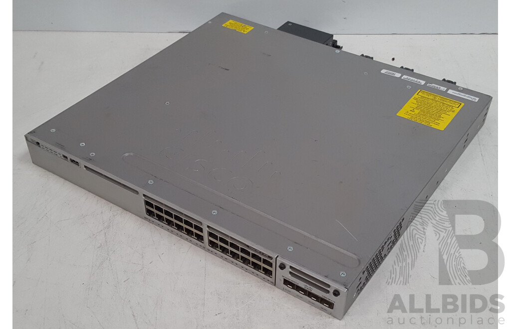Cisco (WS-C3850-24U-L) Catalyst 3850 24 UPOE 24-Port Gigabit Ethernet Switch