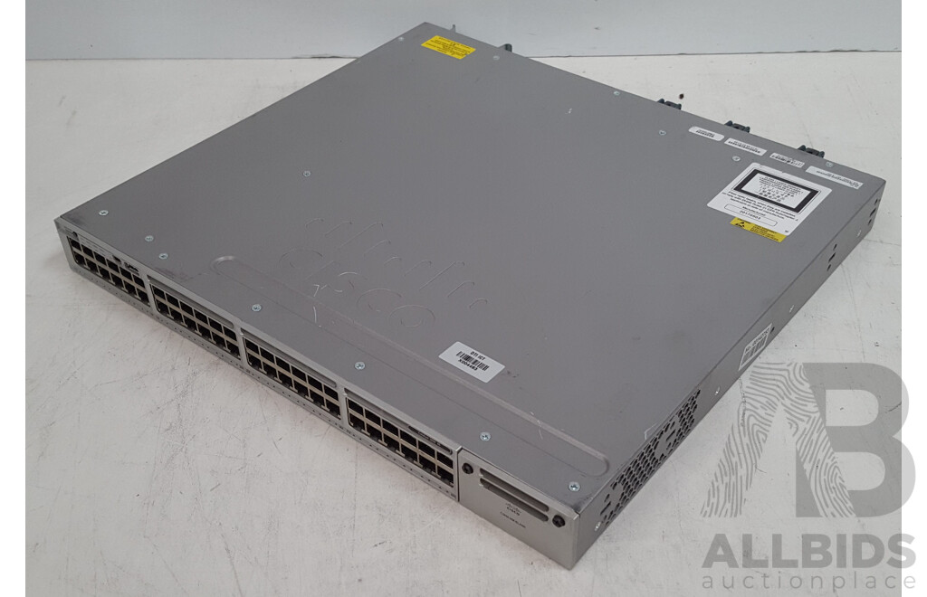 Cisco (WS-C3850-48T-S) Catalyst 3850 48 48-Port Gigabit Ethernet Switch