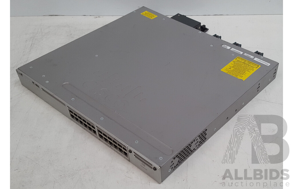 Cisco (WS-C3850-24U-L) Catalyst 3850 24 UPOE 24-Port Gigabit Ethernet Switch
