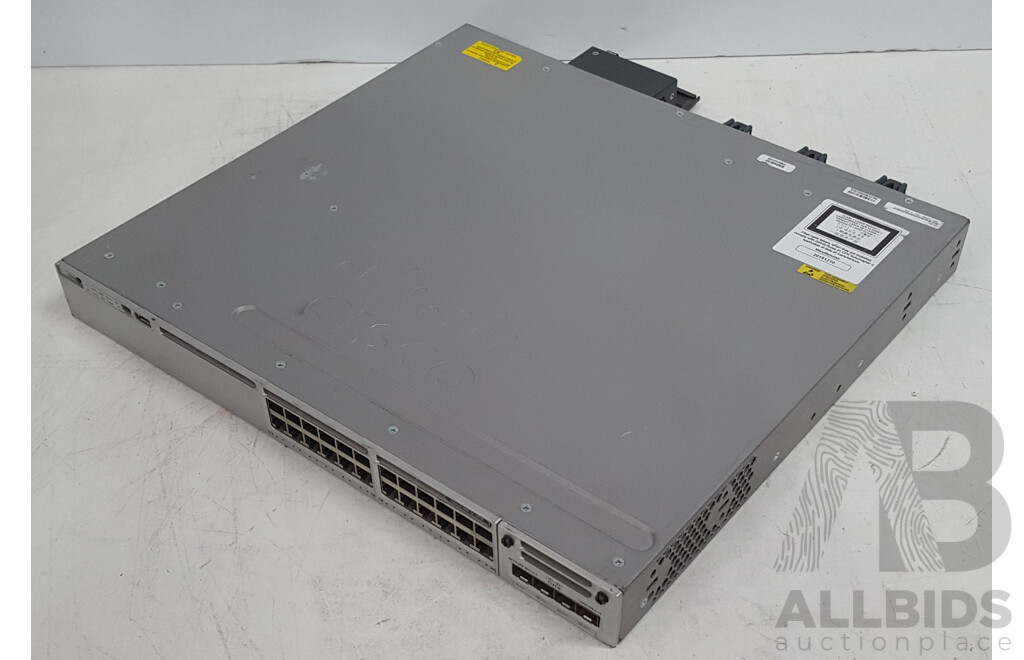 Cisco (WS-C3850-24U-L) Catalyst 3850 24 UPOE 24-Port Gigabit Ethernet Switch