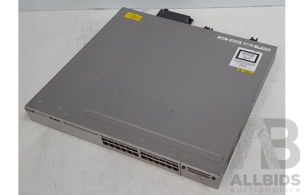 Cisco (WS-C3850-24U-L) Catalyst 3850 24 UPOE 24-Port Gigabit Ethernet Switch