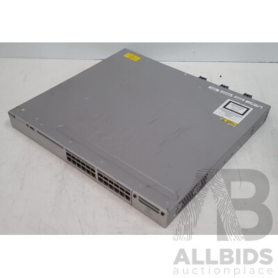 Cisco (WS-C3850-24P) Catalyst 3850-24-PoE+ 24-Port Gigabit Switch