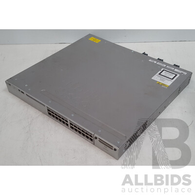 Cisco (WS-C3850-24U-L) Catalyst 3850 24 UPOE 24-Port Gigabit Ethernet Switch