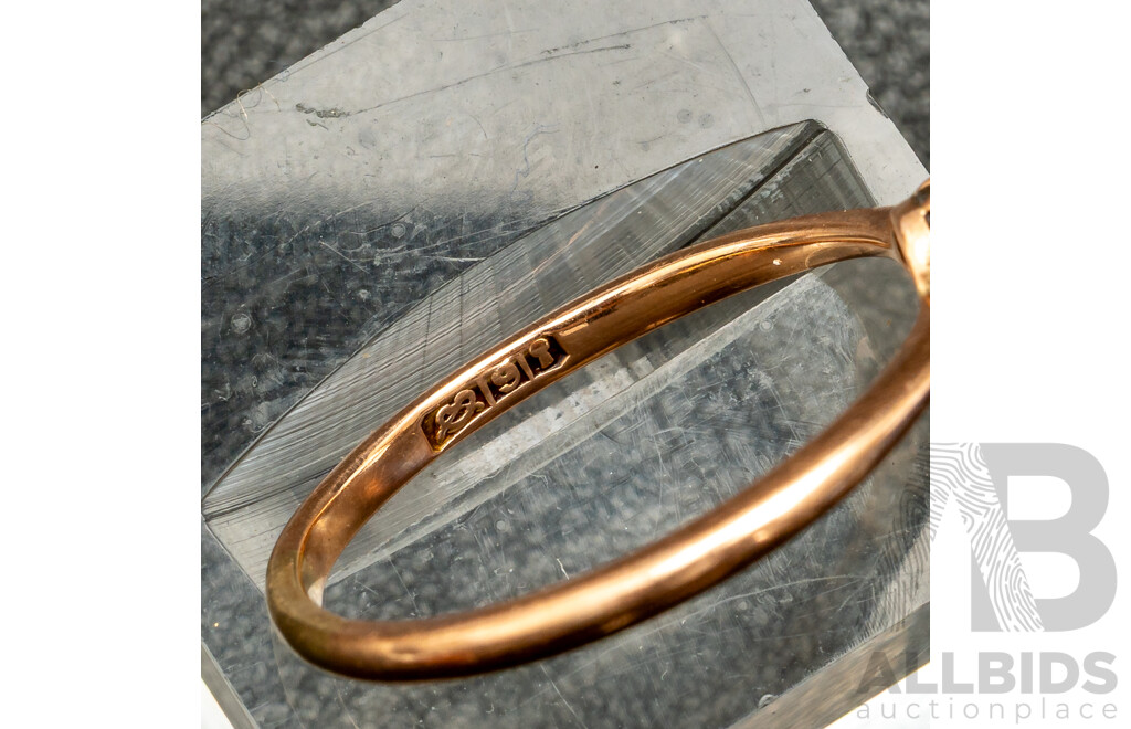 Scrap or Wear (2) Vintage 9ct Rose Gold Rings, Missing Gemstones, 3.21 Grams