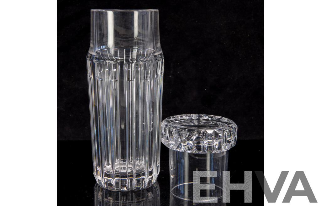 Tiffany & Co German Made Lead Crystal Decanter with Tumbler Form Lid