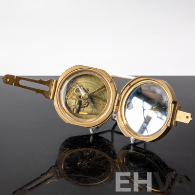 Vintage Brass Stanley London Natural Sine Compass