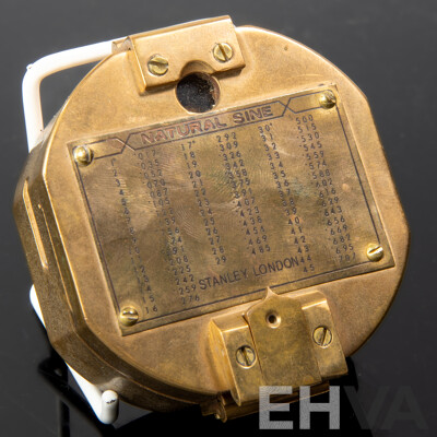 Vintage Brass Stanley London Natural Sine Compass