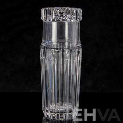 Tiffany & Co German Made Lead Crystal Decanter with Tumbler Form Lid