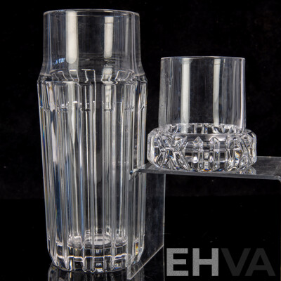 Tiffany & Co German Made Lead Crystal Decanter with Tumbler Form Lid
