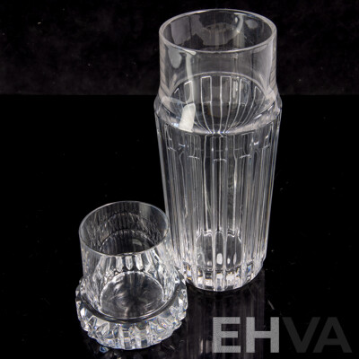 Tiffany & Co German Made Lead Crystal Decanter with Tumbler Form Lid
