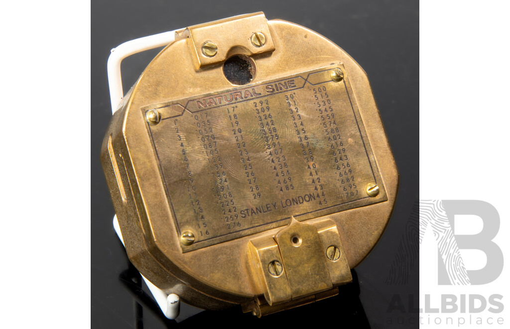 Vintage Brass Stanley London Natural Sine Compass