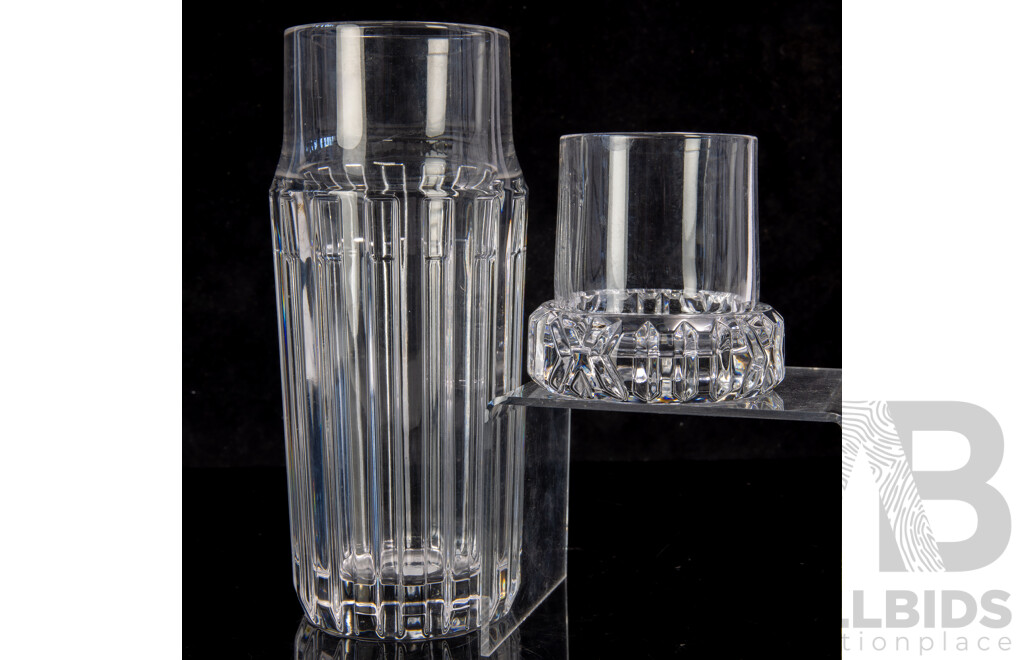 Tiffany & Co German Made Lead Crystal Decanter with Tumbler Form Lid