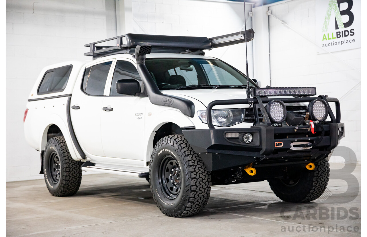 03/2011 Mitsubishi Triton GL-R (4x4) MN MY11 Double Cab Utility Solid White Turbo Diesel 2.5L