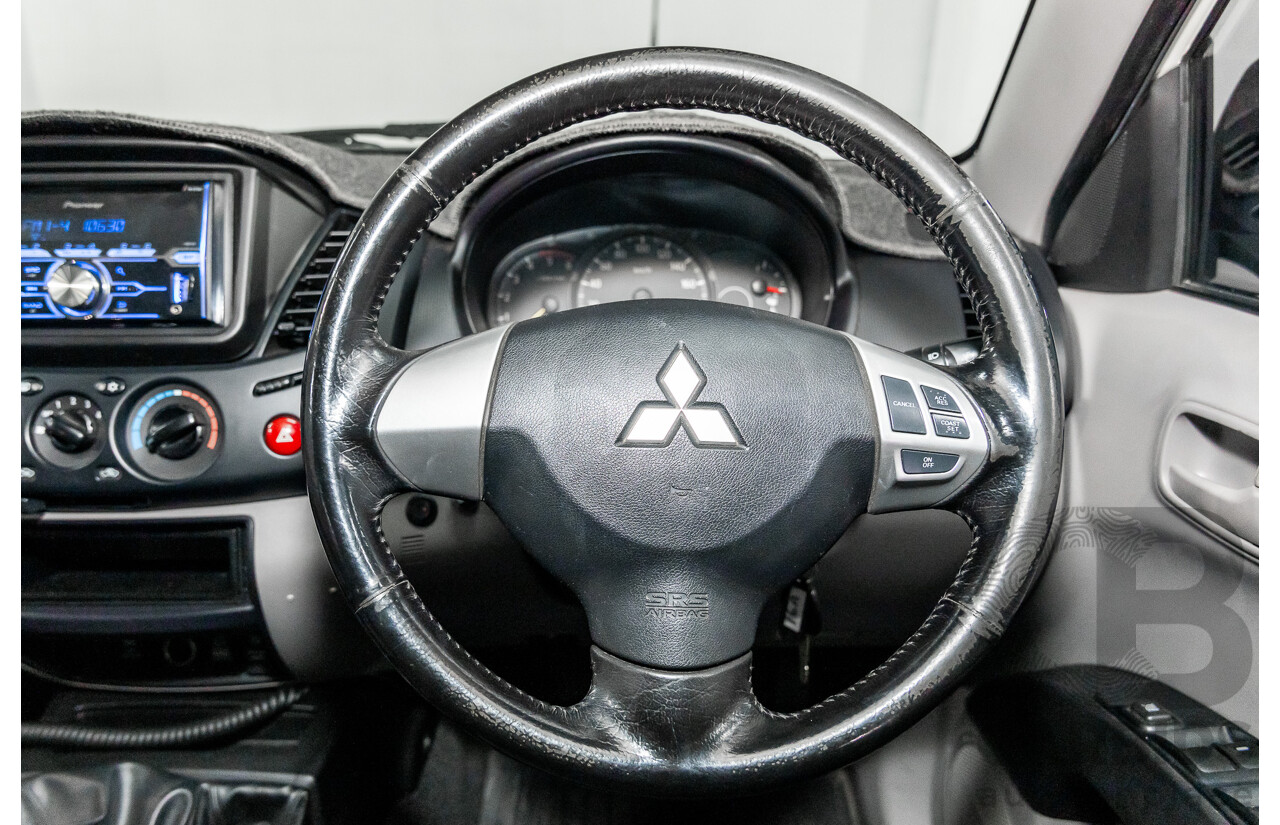 03/2011 Mitsubishi Triton GL-R (4x4) MN MY11 Double Cab Utility Solid White Turbo Diesel 2.5L