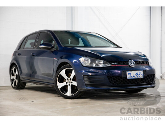 02/2014 Volkswagen Golf GTi AU MY14 5d Hatchback Night Blue Metallic Turbo 2.0L