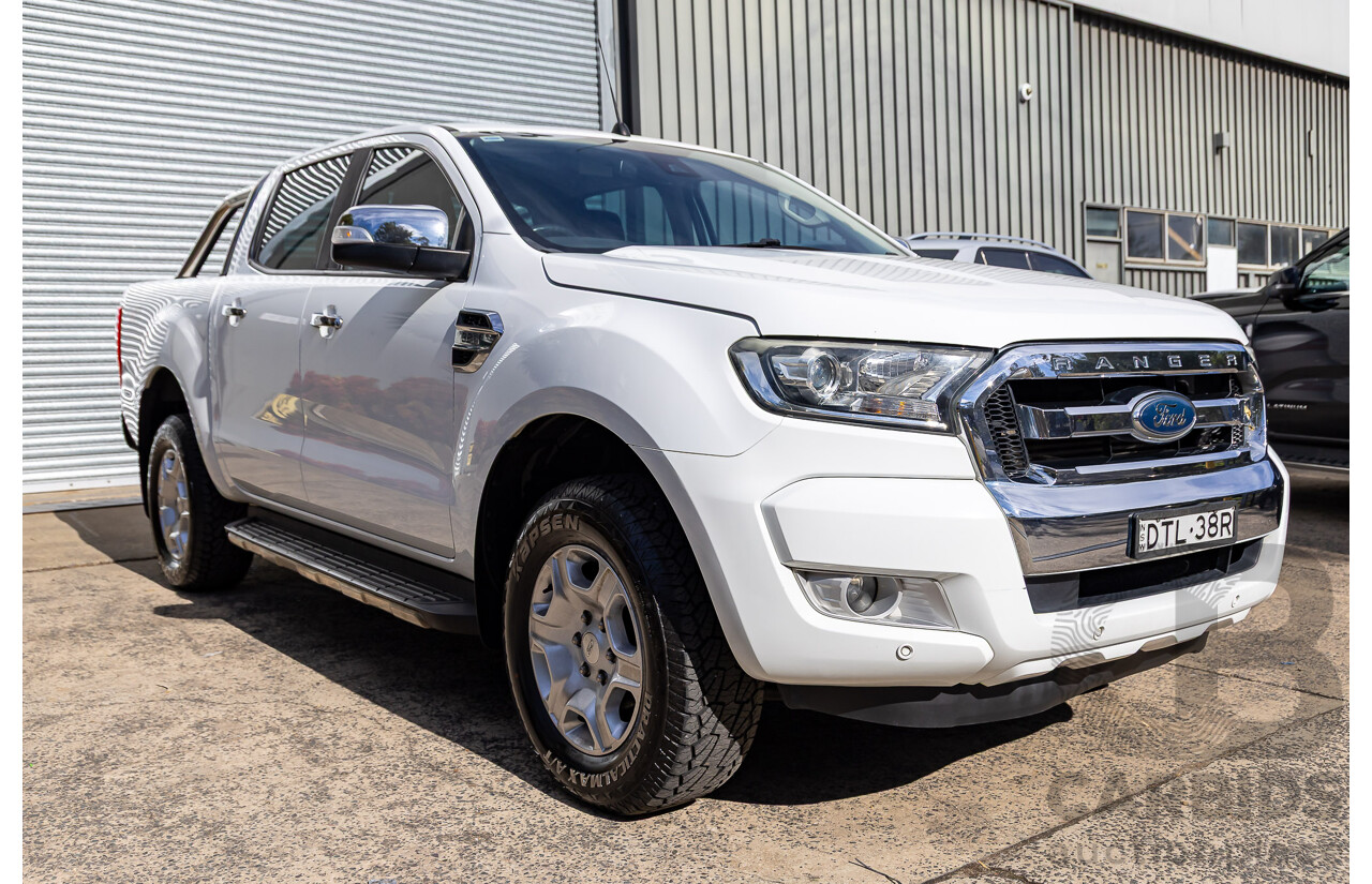 09/2017 Ford Ranger XLT 3.2 (4x4) 4x4 PX MKII MY17 Update Dual Cab Utility Frozen White Turbo Diesel 3.2L