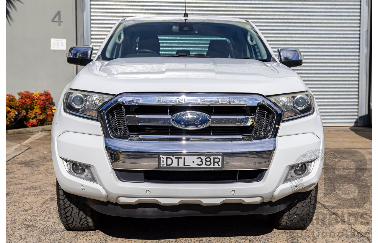09/2017 Ford Ranger XLT 3.2 (4x4) 4x4 PX MKII MY17 Update Dual Cab Utility Frozen White Turbo Diesel 3.2L