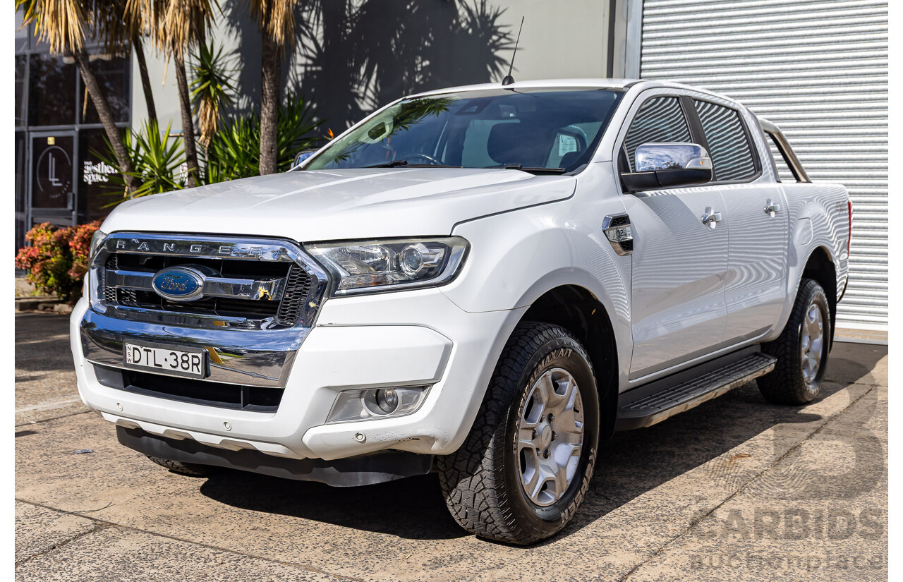 09/2017 Ford Ranger XLT 3.2 (4x4) 4x4 PX MKII MY17 Update Dual Cab Utility Frozen White Turbo Diesel 3.2L