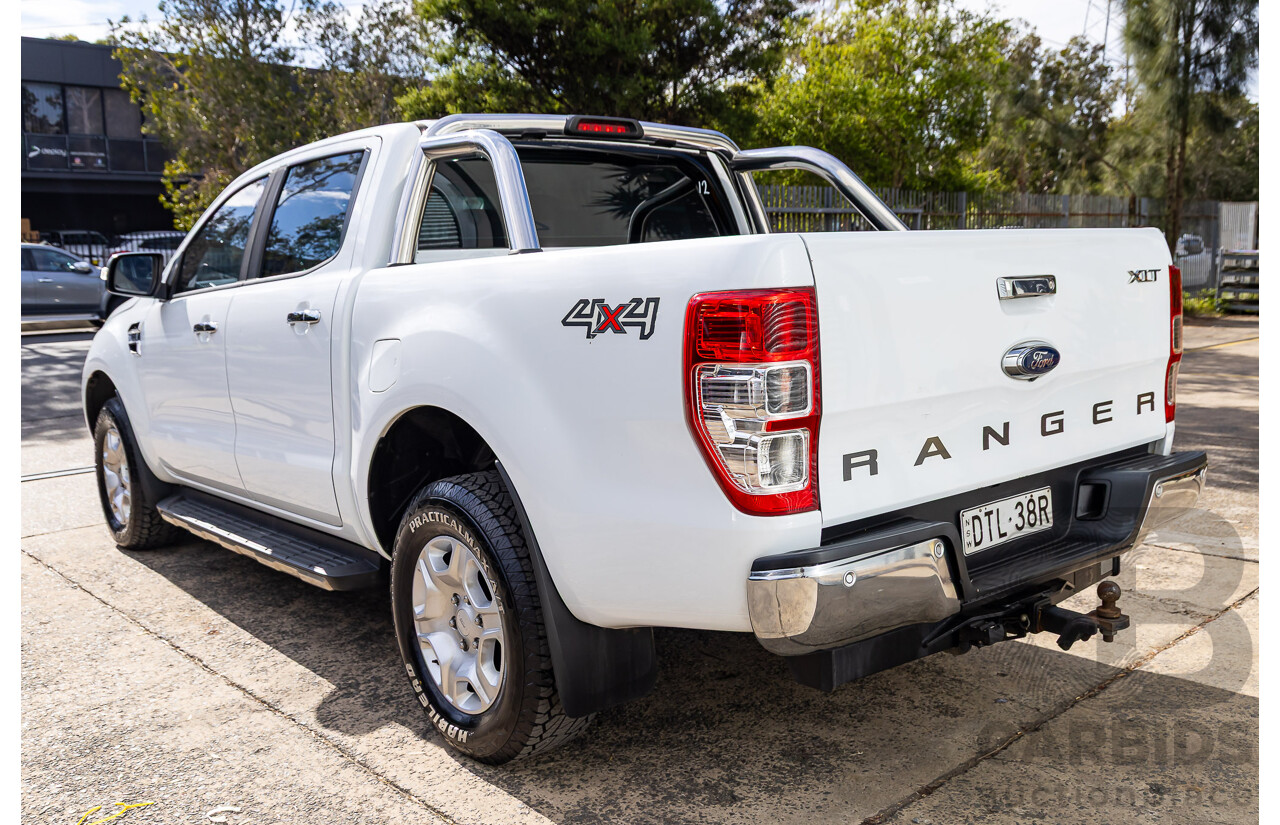 09/2017 Ford Ranger XLT 3.2 (4x4) 4x4 PX MKII MY17 Update Dual Cab Utility Frozen White Turbo Diesel 3.2L