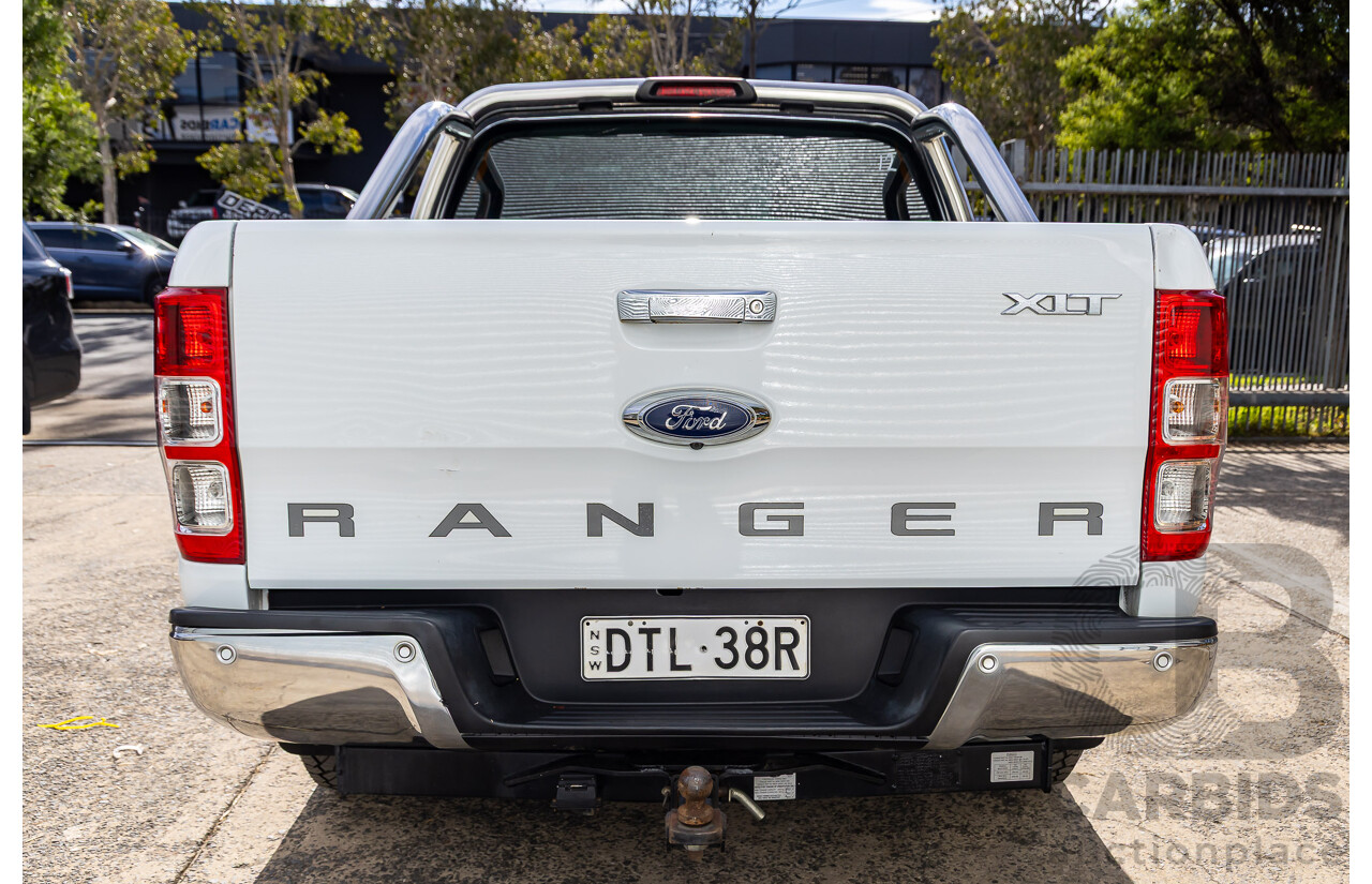 09/2017 Ford Ranger XLT 3.2 (4x4) 4x4 PX MKII MY17 Update Dual Cab Utility Frozen White Turbo Diesel 3.2L
