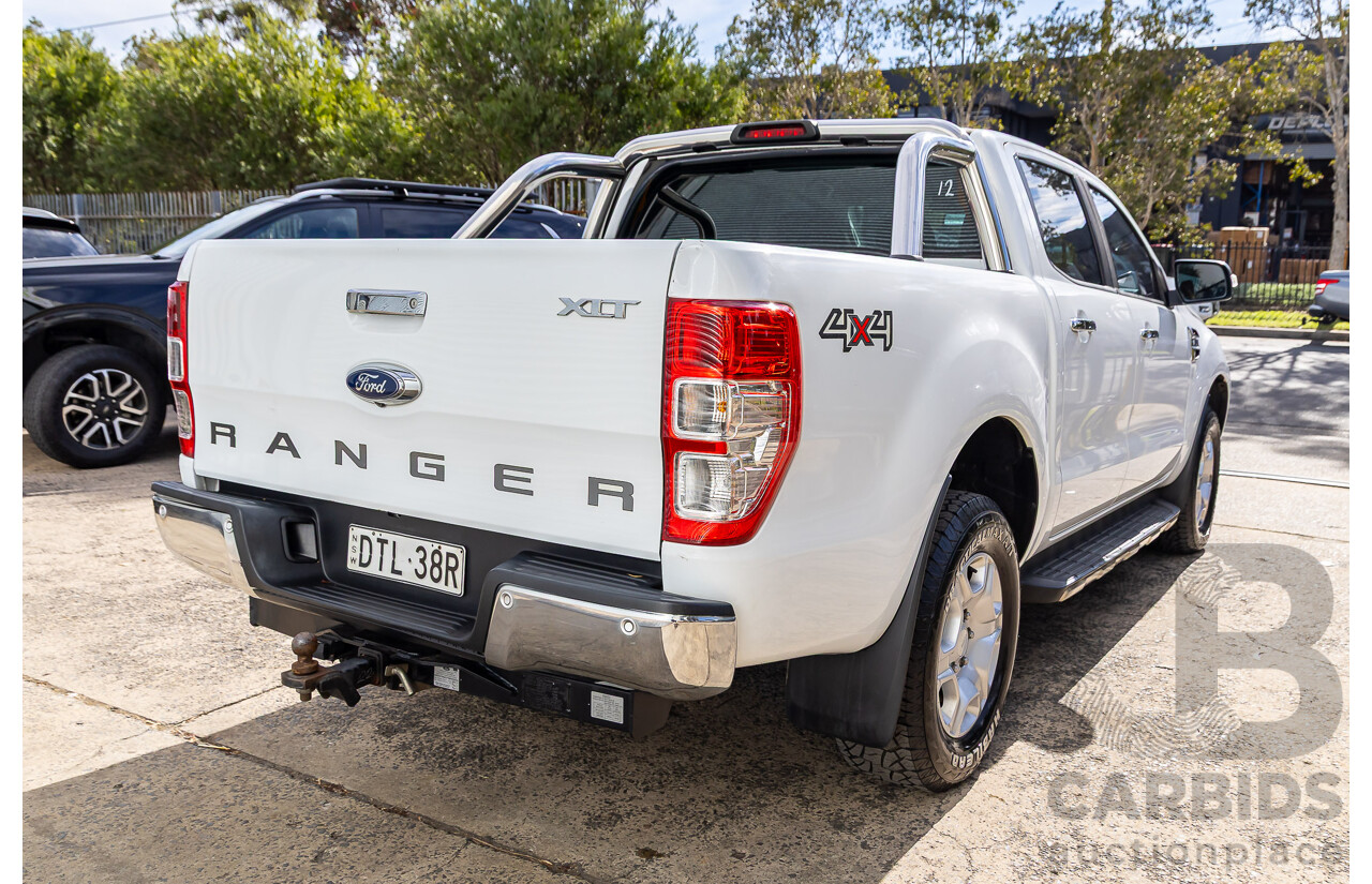 09/2017 Ford Ranger XLT 3.2 (4x4) 4x4 PX MKII MY17 Update Dual Cab Utility Frozen White Turbo Diesel 3.2L