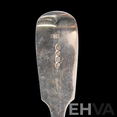 Antique Large Sterling Silver Serving Spoon, London, 1854, by Samuel Hayne & Dudley Cater