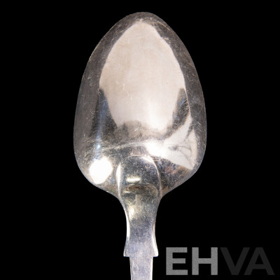 Antique Large Sterling Silver Serving Spoon, London, 1854, by Samuel Hayne & Dudley Cater