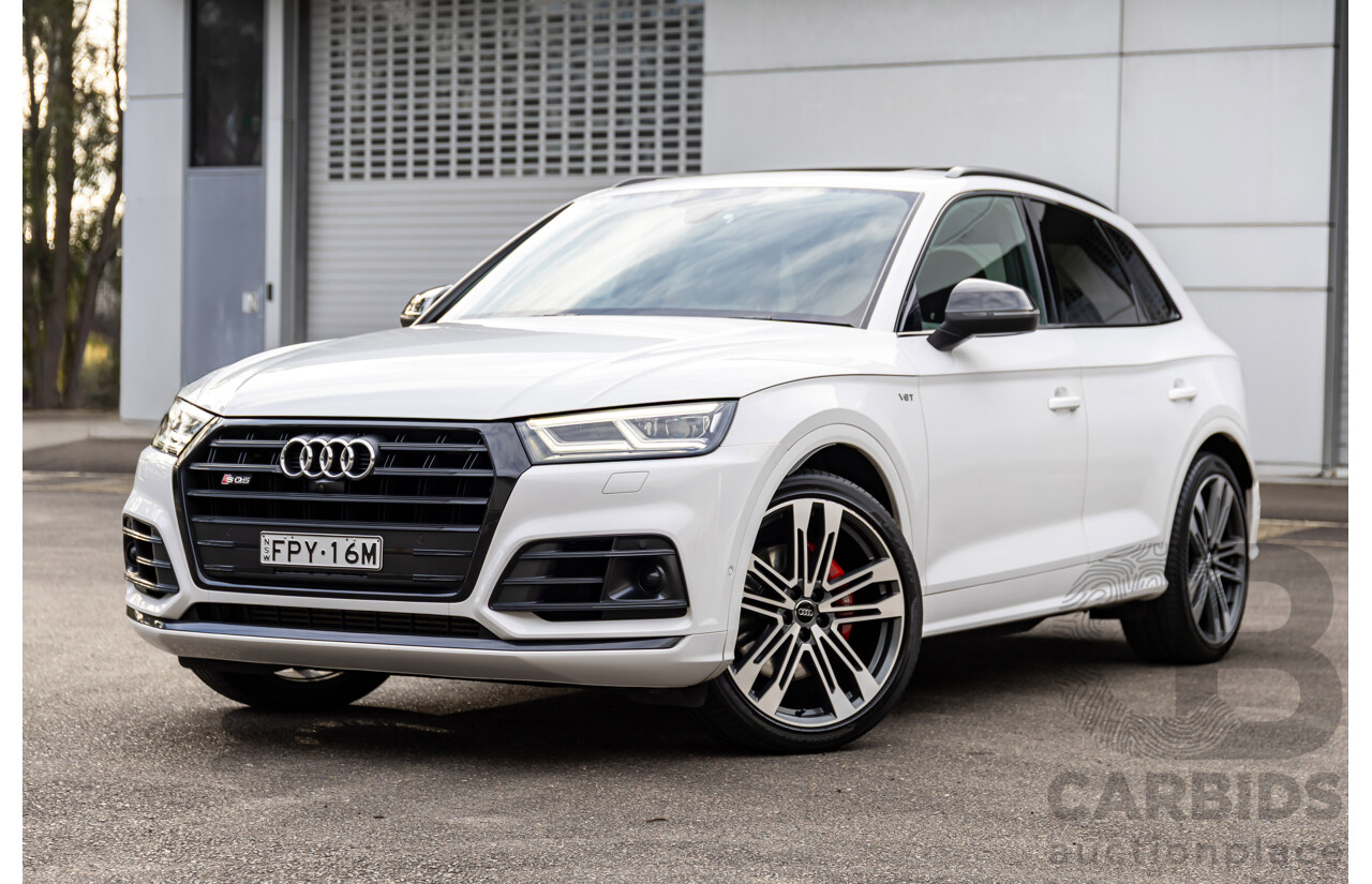 01/2018 Audi SQ5 3.0 TFSI Quattro (AWD) FY MY18 4d Wagon Ibis White Turbo V6 3.0L