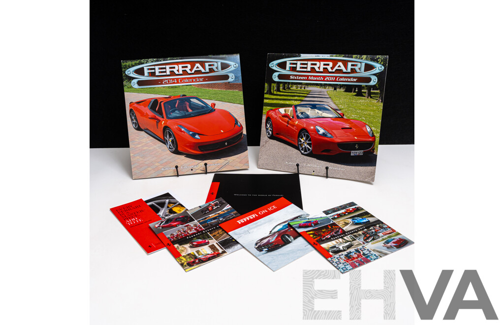 Two Ferrari Calendars and Selection of Brochures