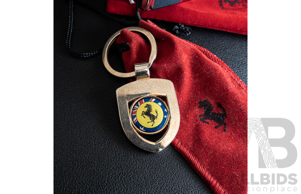 Ferrari Logo Cufflinks and Keyring