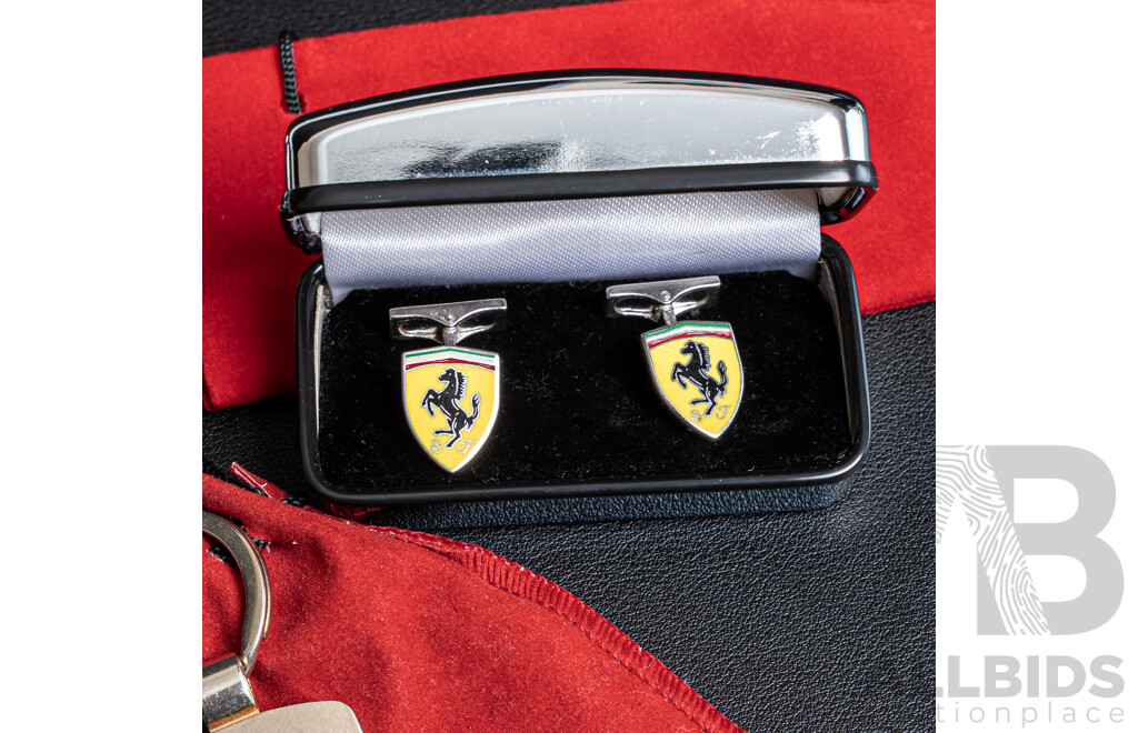 Ferrari Logo Cufflinks and Keyring