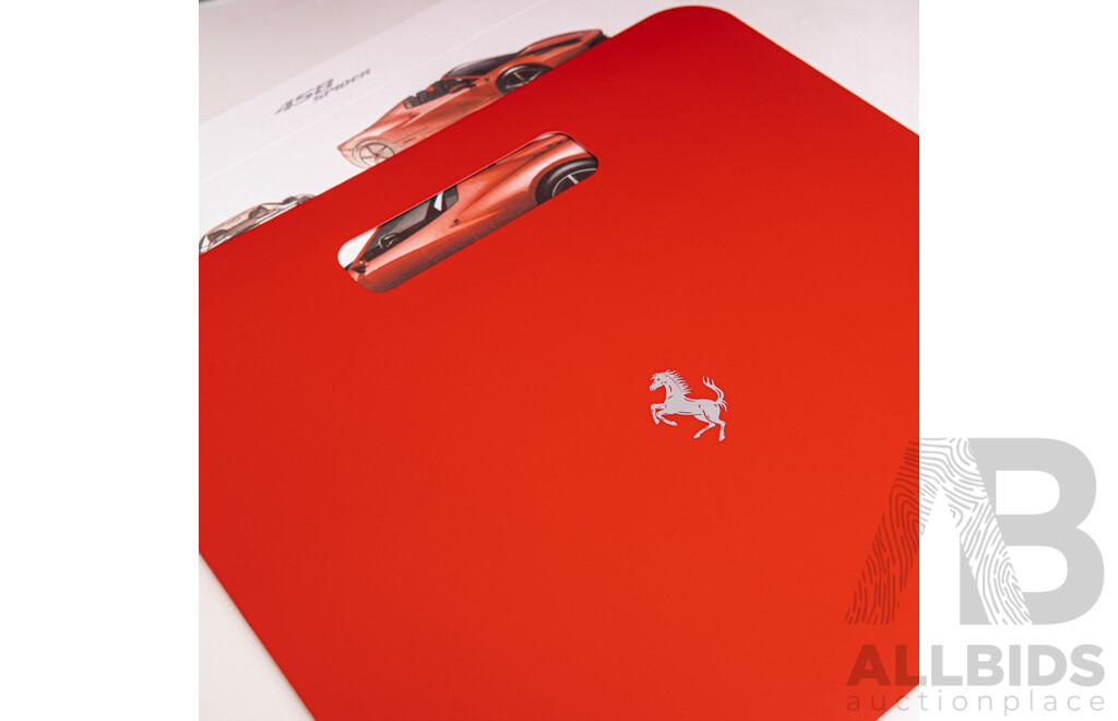 Two Ferrari Sketch Prints on Card in Storage/Display Folders